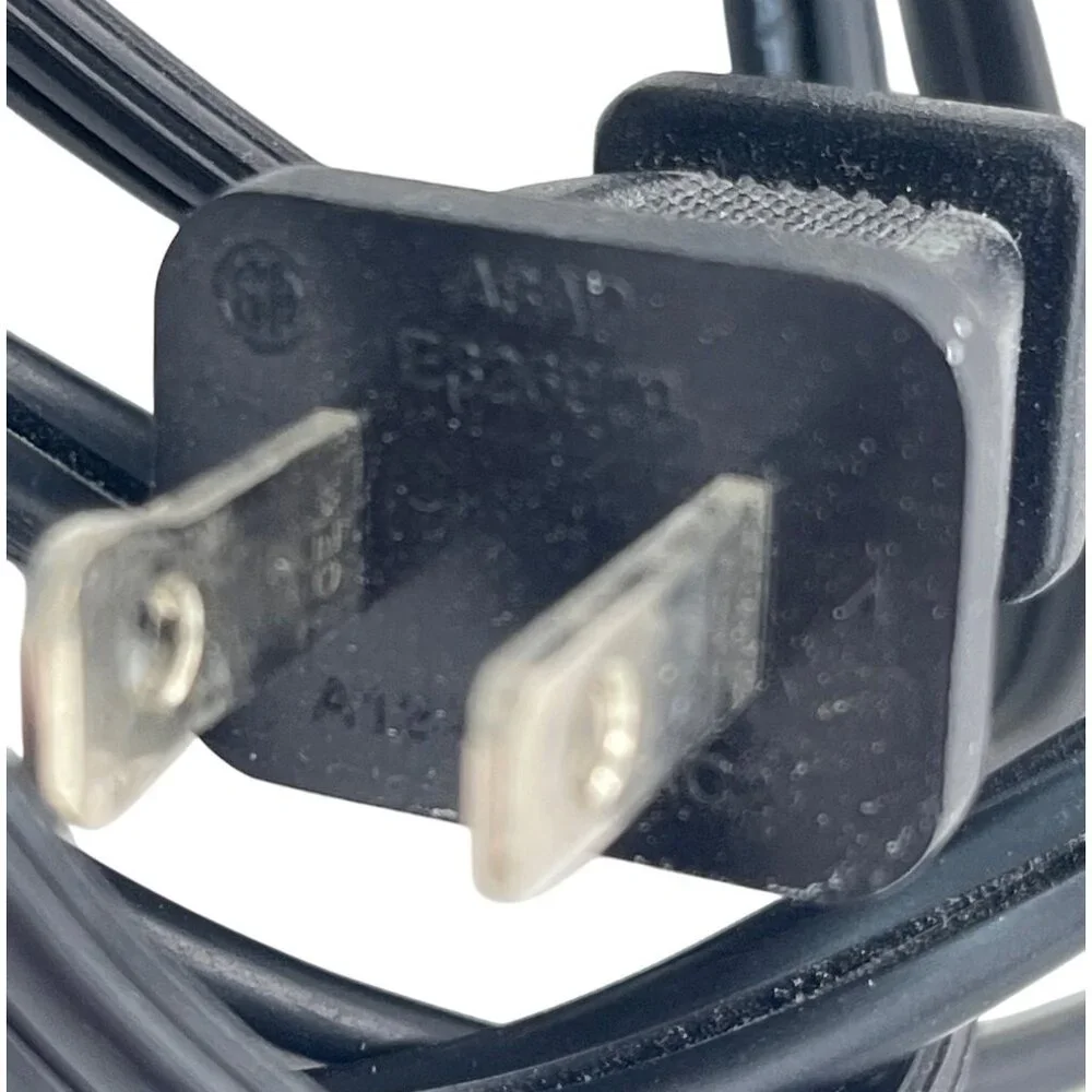 Power Cord 10A 125V 1411-011A000 Black Durable 2-Prong Plug For Electronics 27b